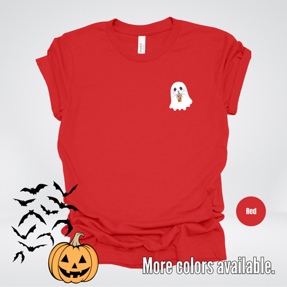 Cute Ghost w Coffee Latte T-Shirt