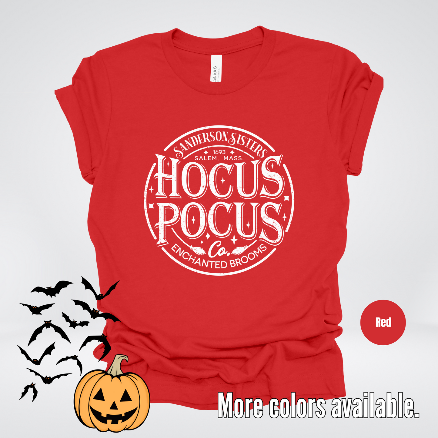 Hocus Pocus Sanderson Sisters Enchanted Brooms - White Design T-Shirt