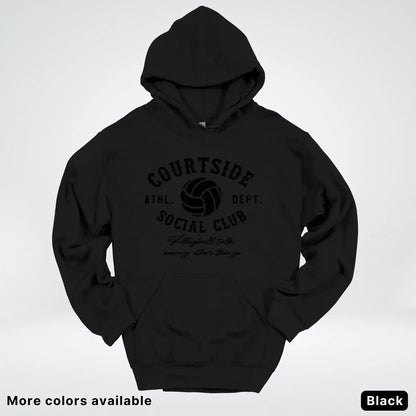 Courtside Social Club – Black Design – Volleyball - Hoodie
