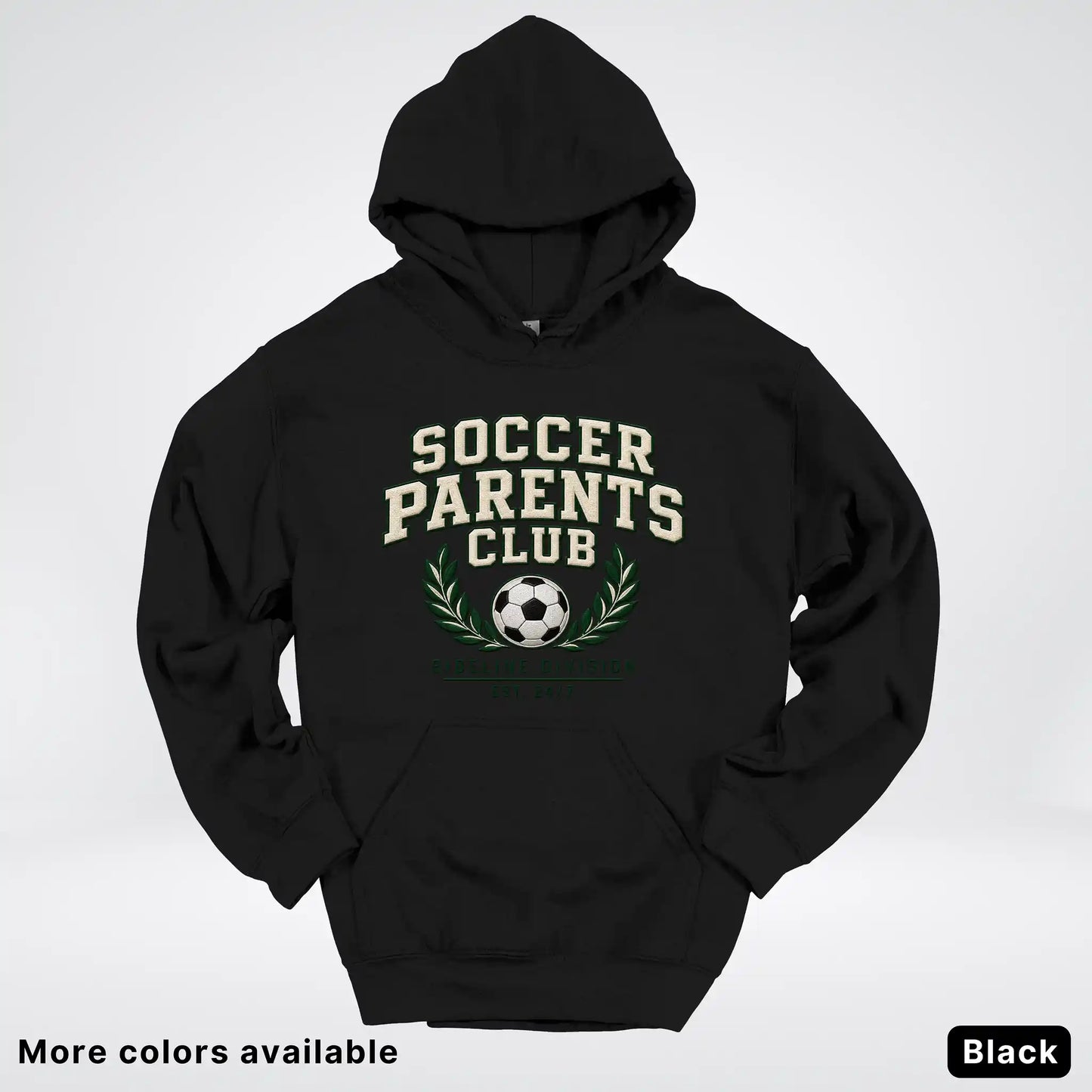 Soccer Parents Club Faux Embroidery Sideline Hoodie