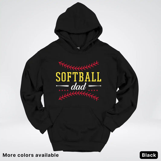 Softball Dad - White Design - Hoodie