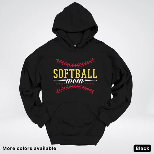 Softball Mom - White Design - Hoodie