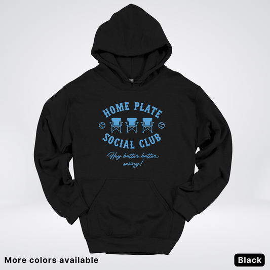 Home Plate Social Club – Light Blue Design - Hoodie
