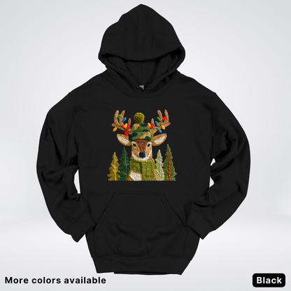 Ornament Antler Reindeer Hook Yard Faux - Hoodie