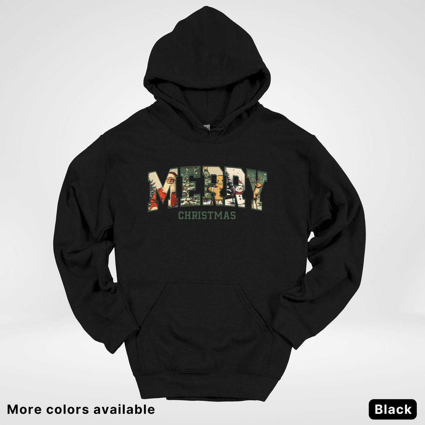 Vintage Merry Christmas Varsity - Hoodie