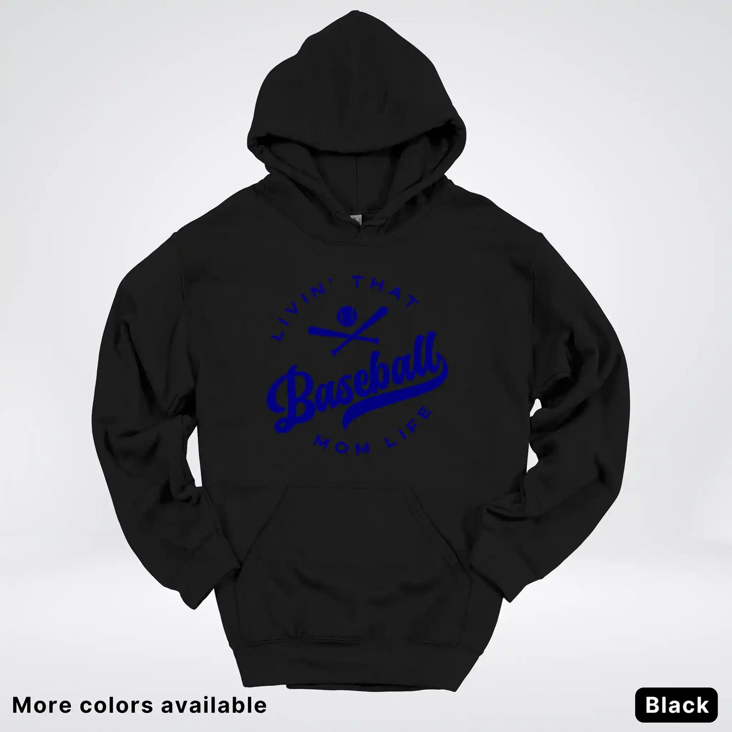 Livin' That Baseball Mom Life - Navy Design - Hoodie