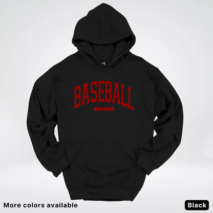 Baseball 24/7 – Maroon Design - Hoodie