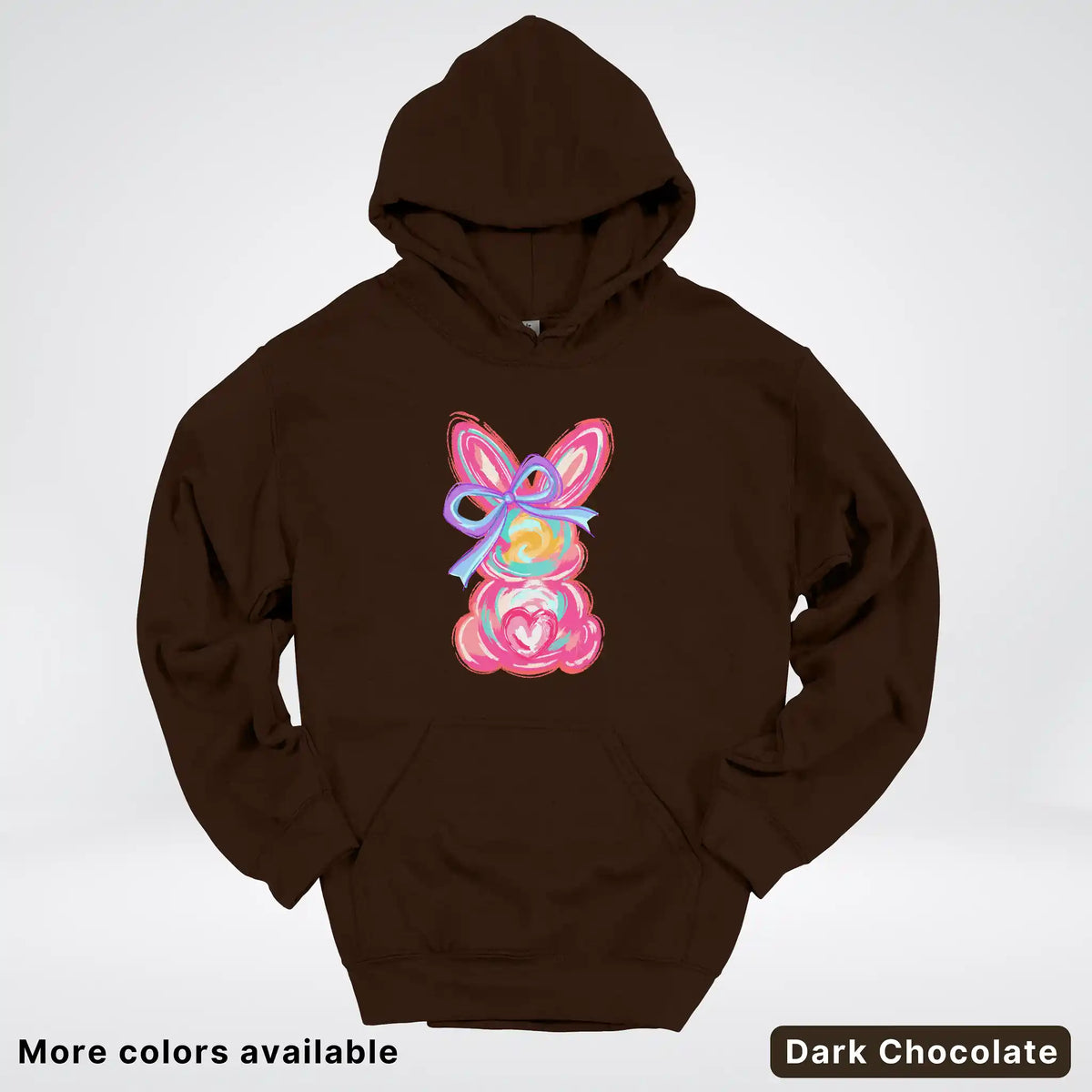 Coquette Easter Bunny – Pastel Bow Bunny Spring Graphic - Hoodie