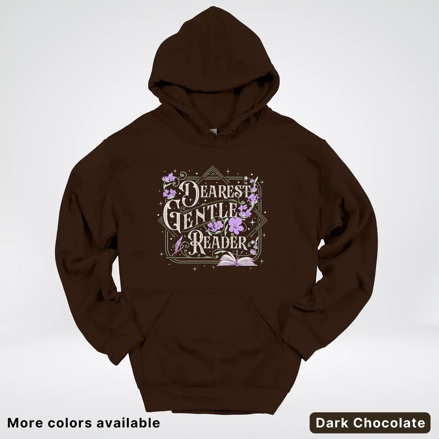 Dearest Gentle Reader – Vintage Floral Book Lover Graphic - Hoodie