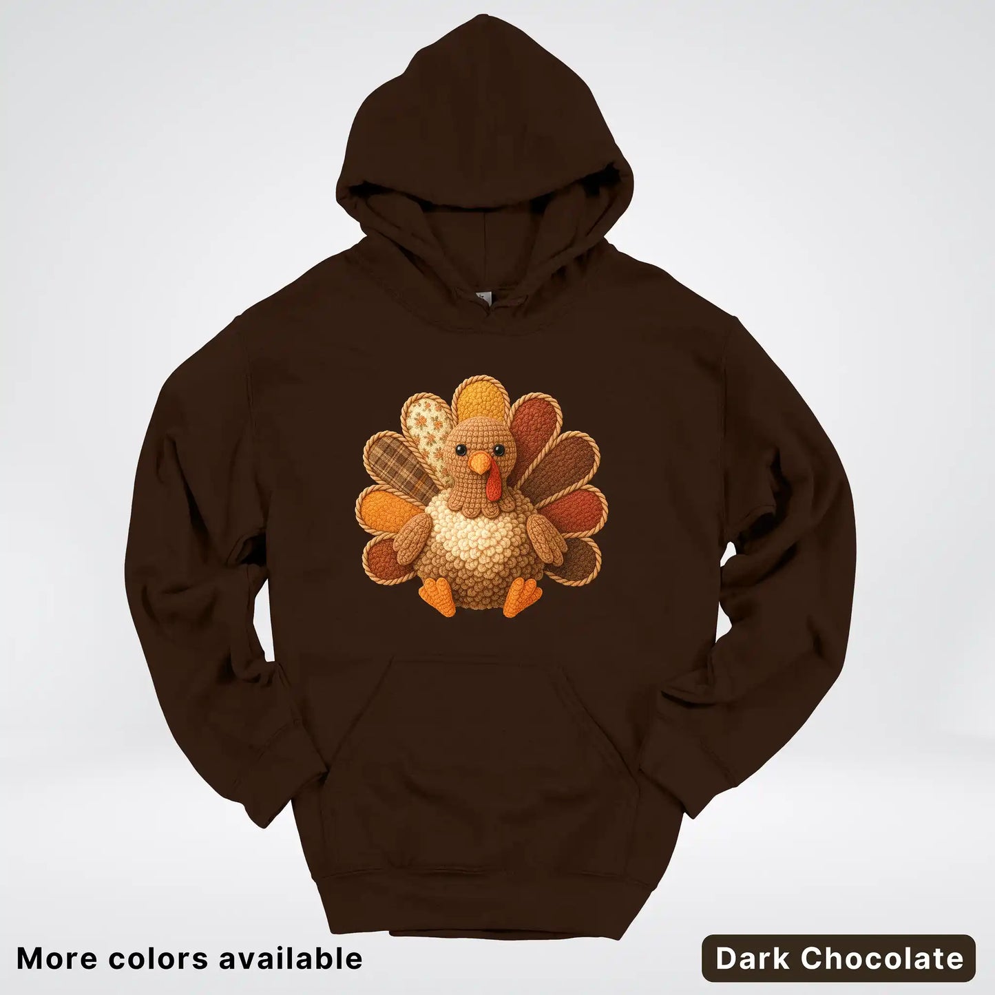 Fall Turkey Hook Yard Faux Hoodie