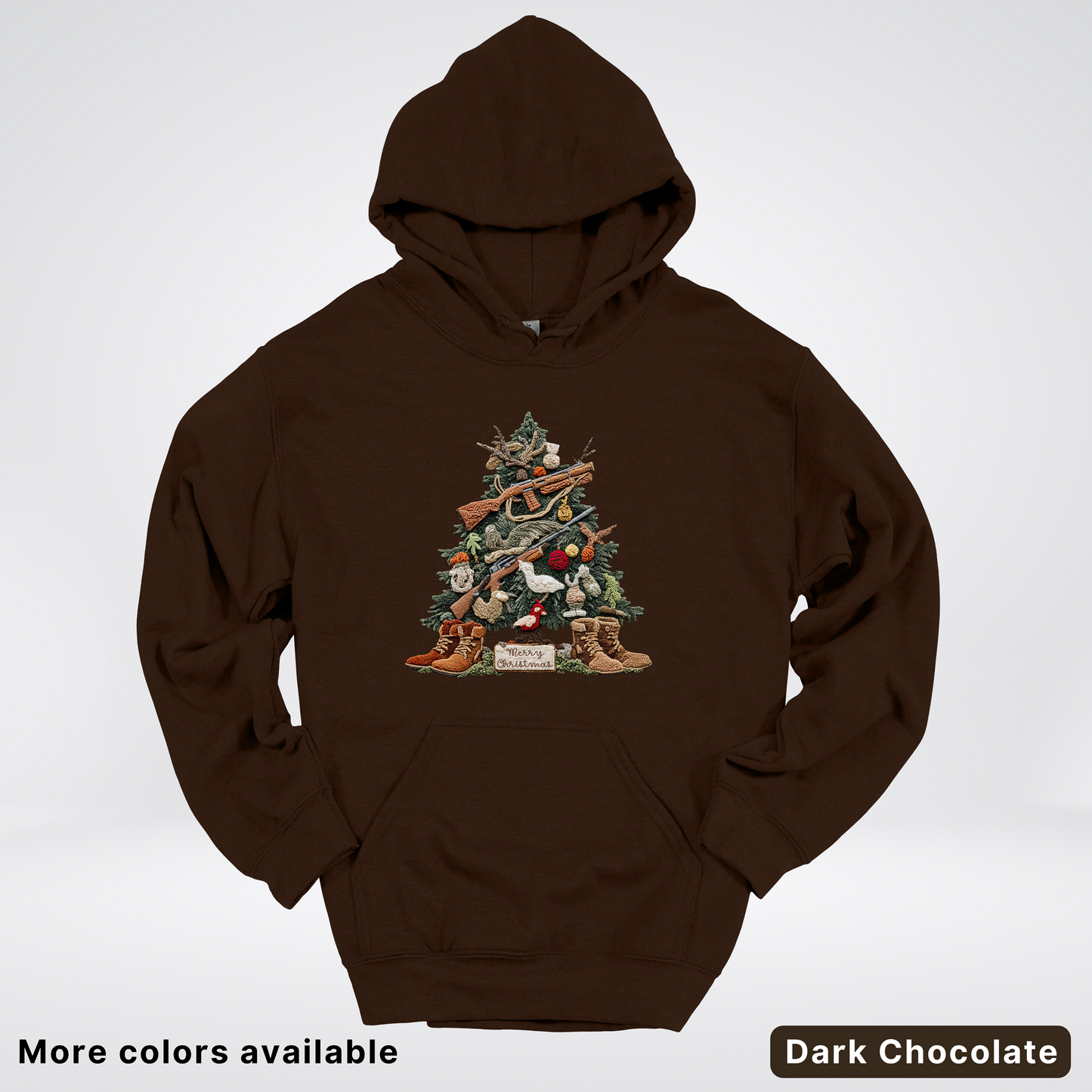 Rustic Holiday Tree & Boots (Hook Yard Faux) - Hoodie