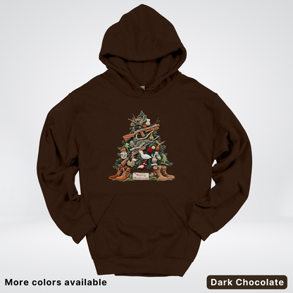 Rustic Holiday Tree & Boots (Hook Yard Faux) - Hoodie