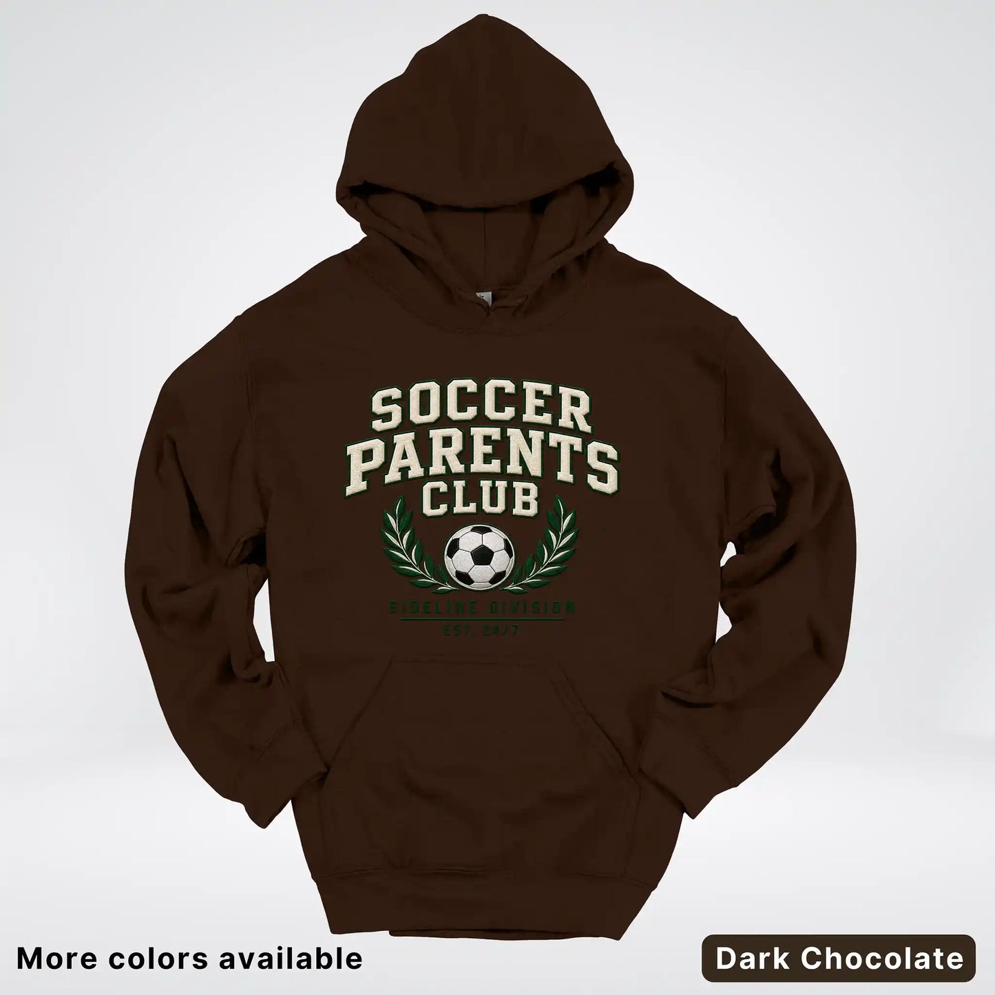 Soccer Parents Club Faux Embroidery Sideline Hoodie
