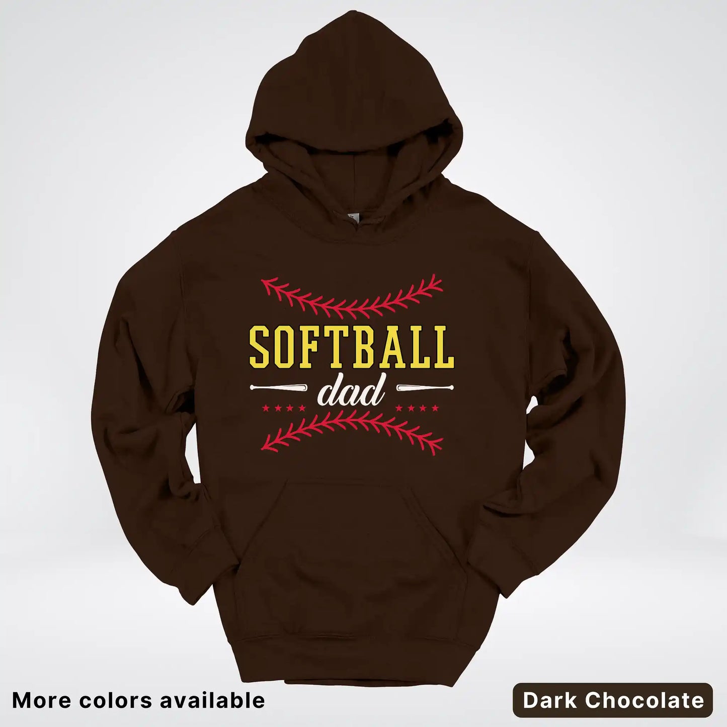 Softball Dad - White Design - Hoodie