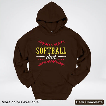 Softball Dad - White Design - Hoodie