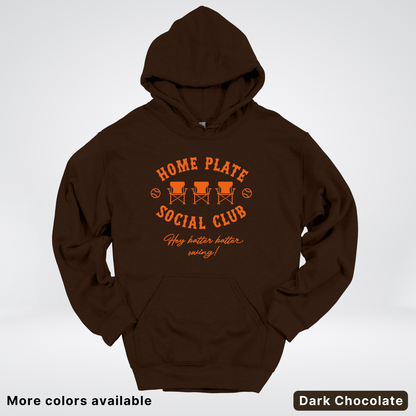Home Plate Social Club – Orange Design - Hoodie