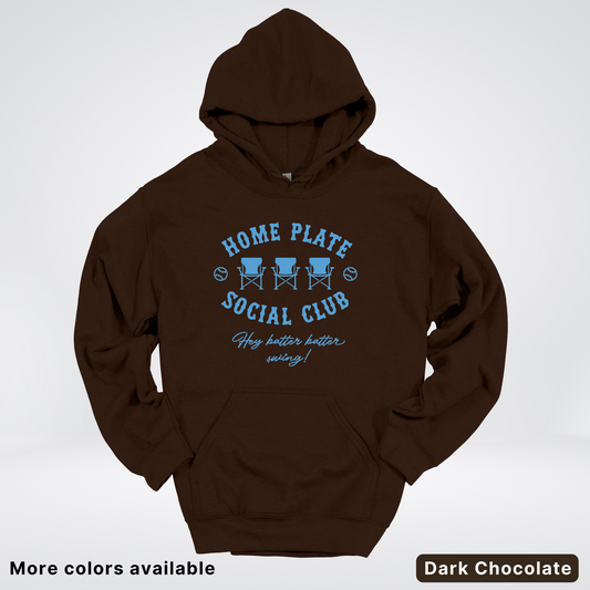 Home Plate Social Club – Light Blue Design - Hoodie