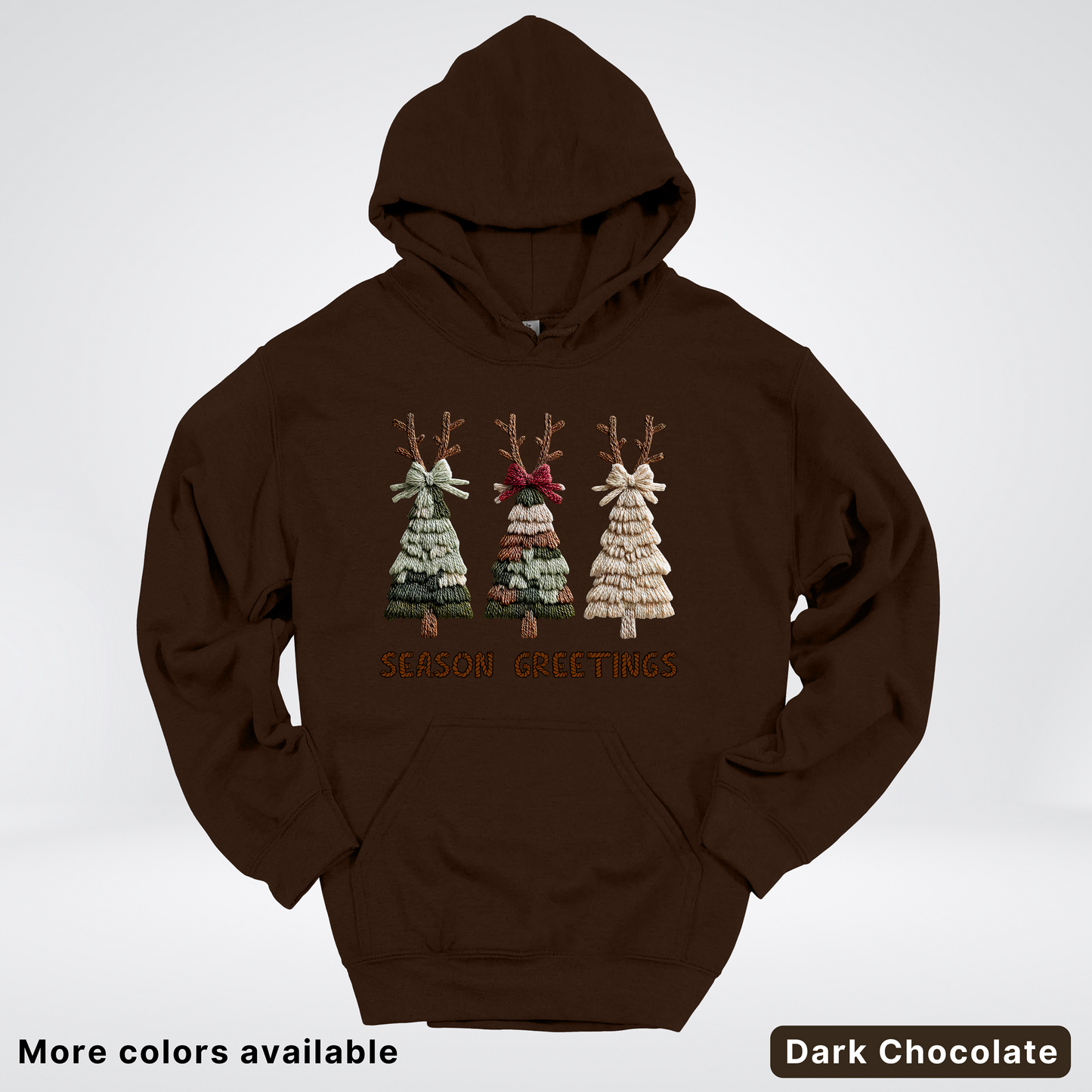 Rustic Christmas Tree Trio (Hook Yard Faux Look) - Hoodie