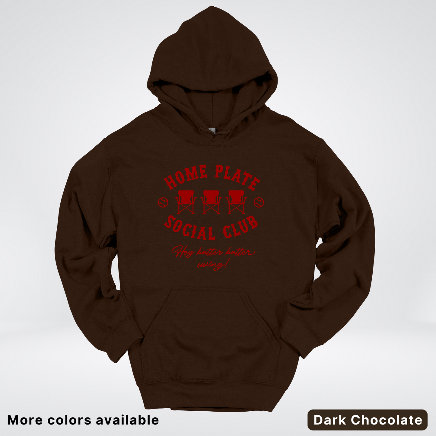 Home Plate Social Club – Maroon Design - Hoodie