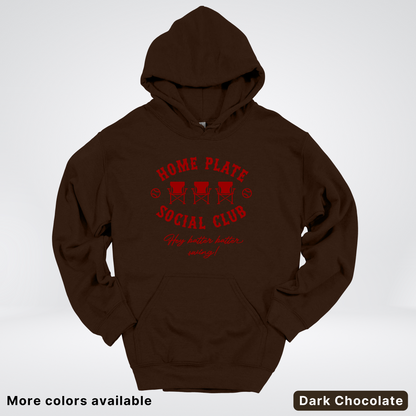 Home Plate Social Club – Maroon Design - Hoodie