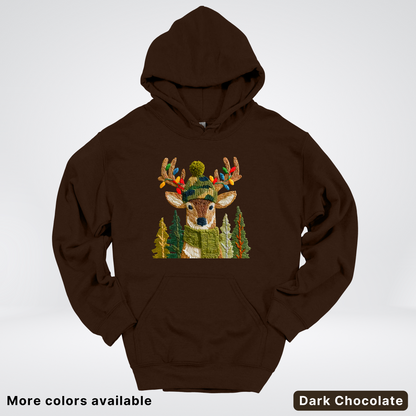 Ornament Antler Reindeer Hook Yard Faux - Hoodie