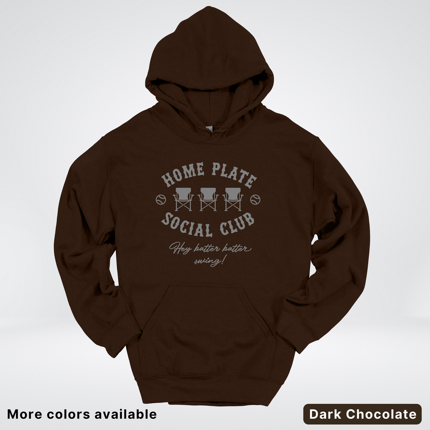 Home Plate Social Club – Gray Design - Hoodie