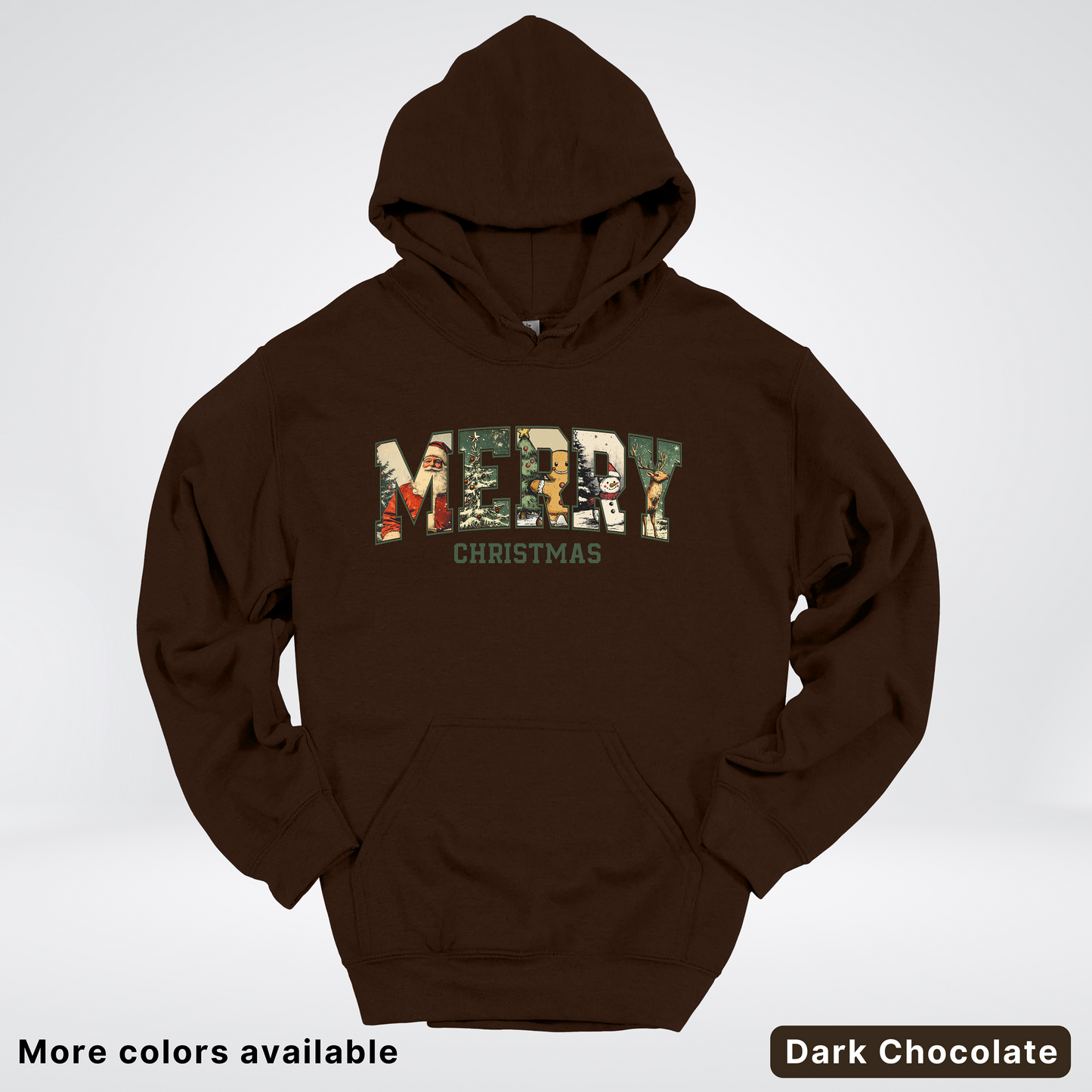 Vintage Merry Christmas Varsity - Hoodie