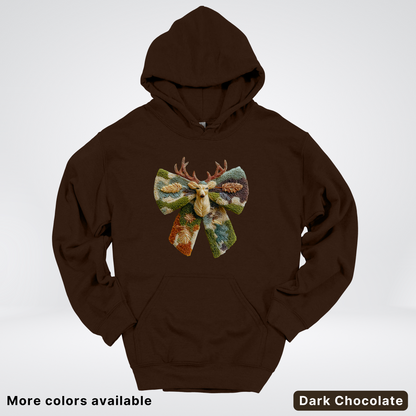 Neutral Woodland Bow Hook Yard Faux - Hoodie