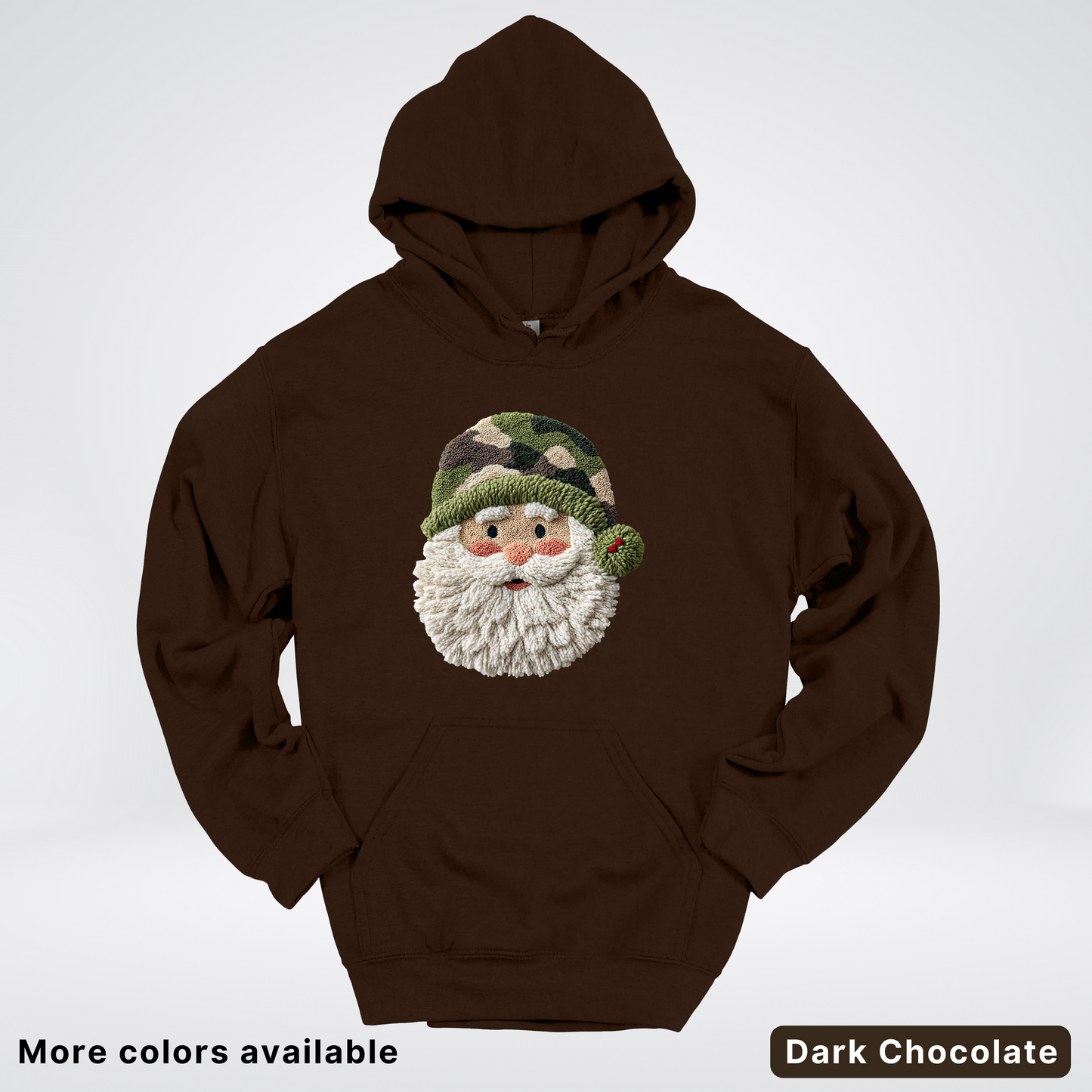 Woodland Santa Face (Hook Yard Faux Texture) - Hoodie