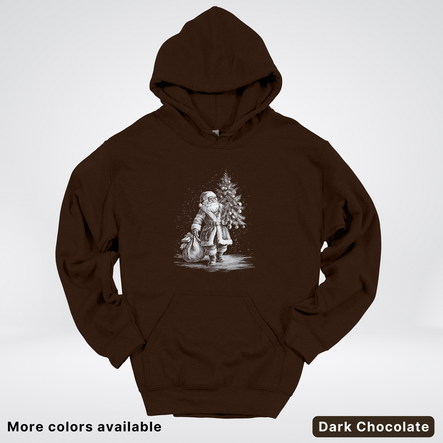 Vintage Santa with Christmas Tree - Hoodie