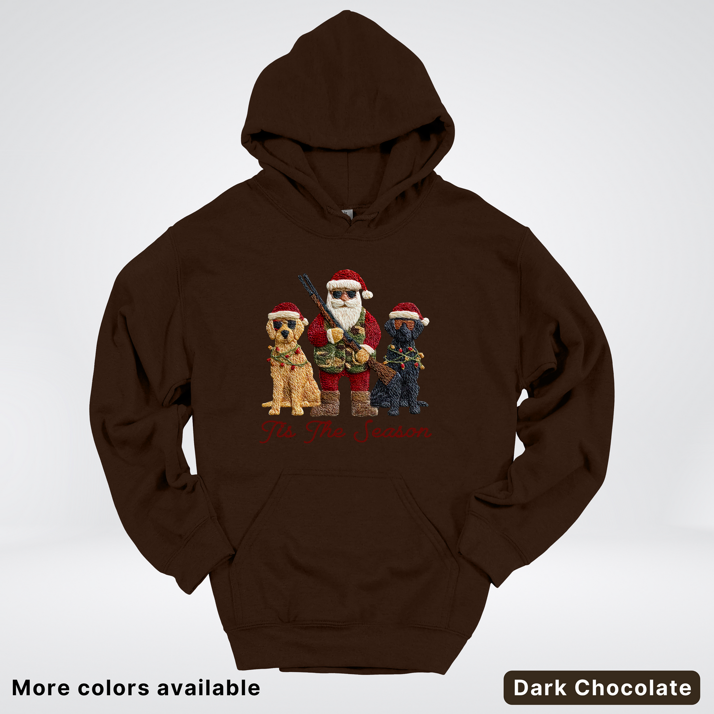 Tis The Season Hunting Santa Hook Yard Faux Hodie - Hoodie