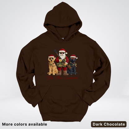 Tis The Season Hunting Santa Hook Yard Faux Hodie - Hoodie