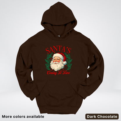 Santa's Coming To Town Hoodie - Hoodie
