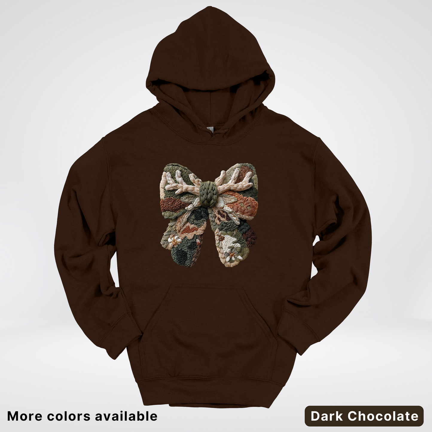 Woodland Winter Bow Hook Yard Faux - Hoodie
