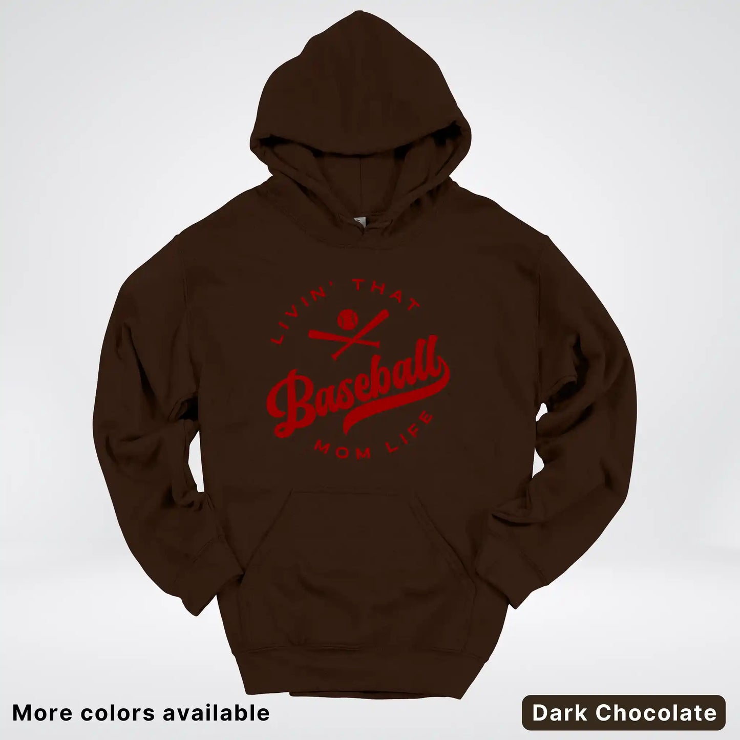 Livin' That Baseball Mom Life – Maroon Design - Hoodie