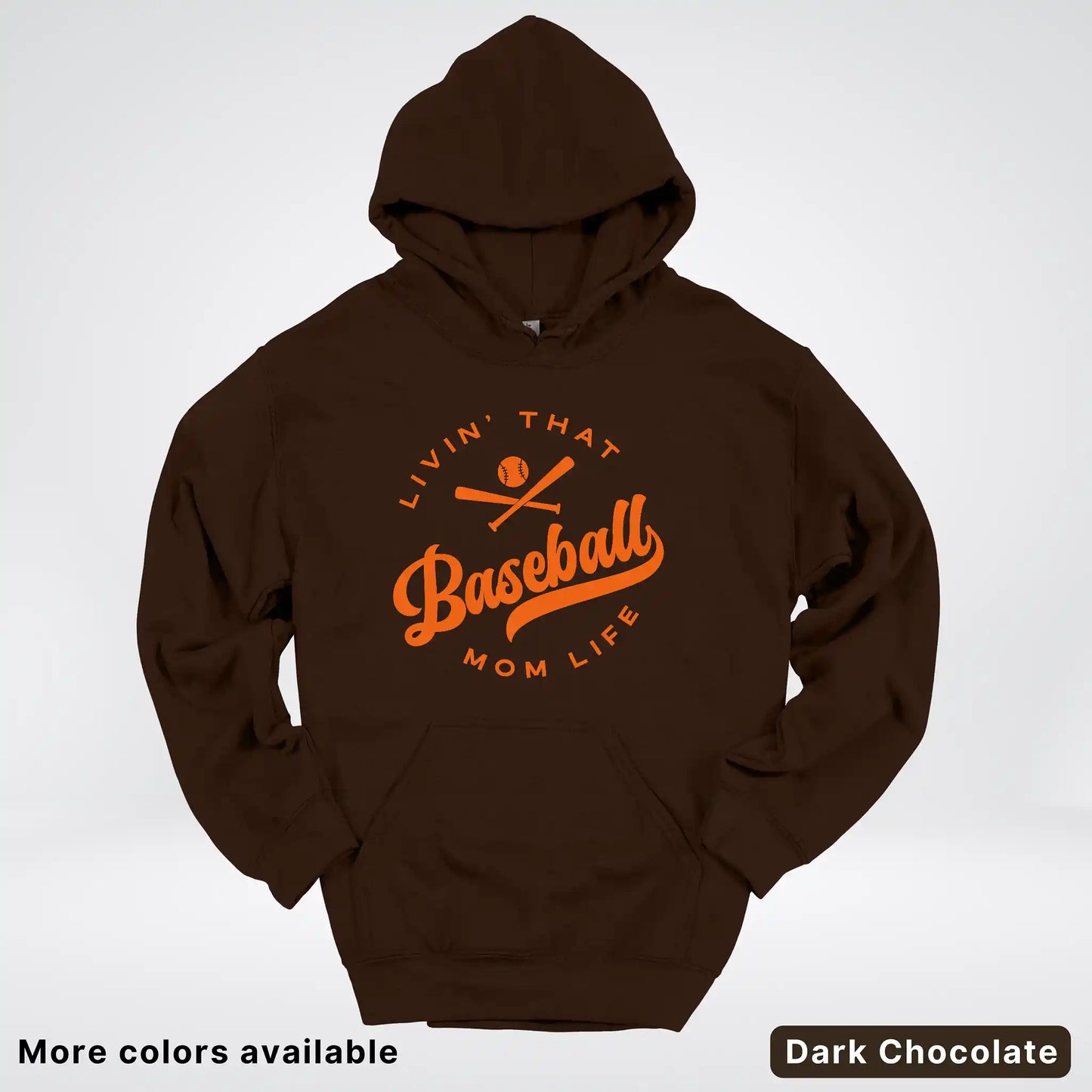 Livin' That Baseball Mom Life – Orange Design - Hoodie