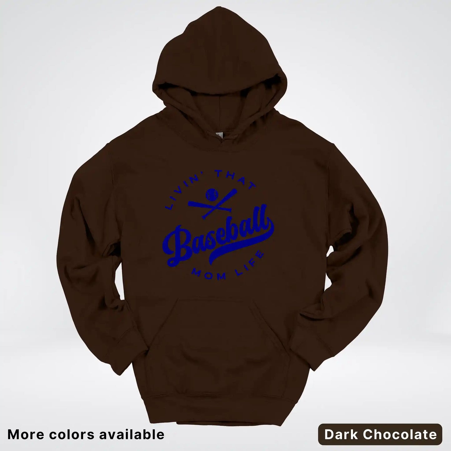 Livin' That Baseball Mom Life - Navy Design - Hoodie