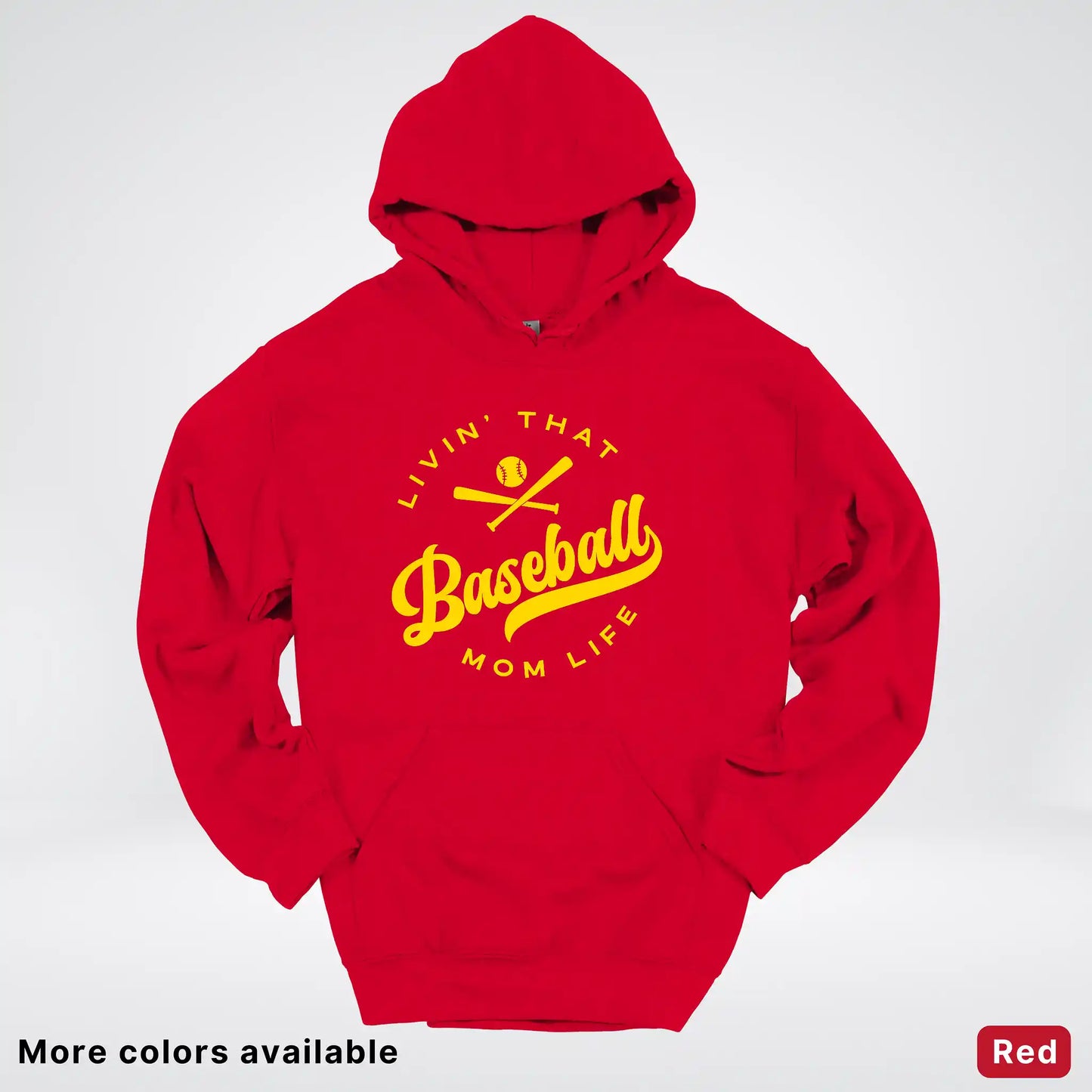 Livin' That Baseball Mom Life - Gold Design - Hoodie