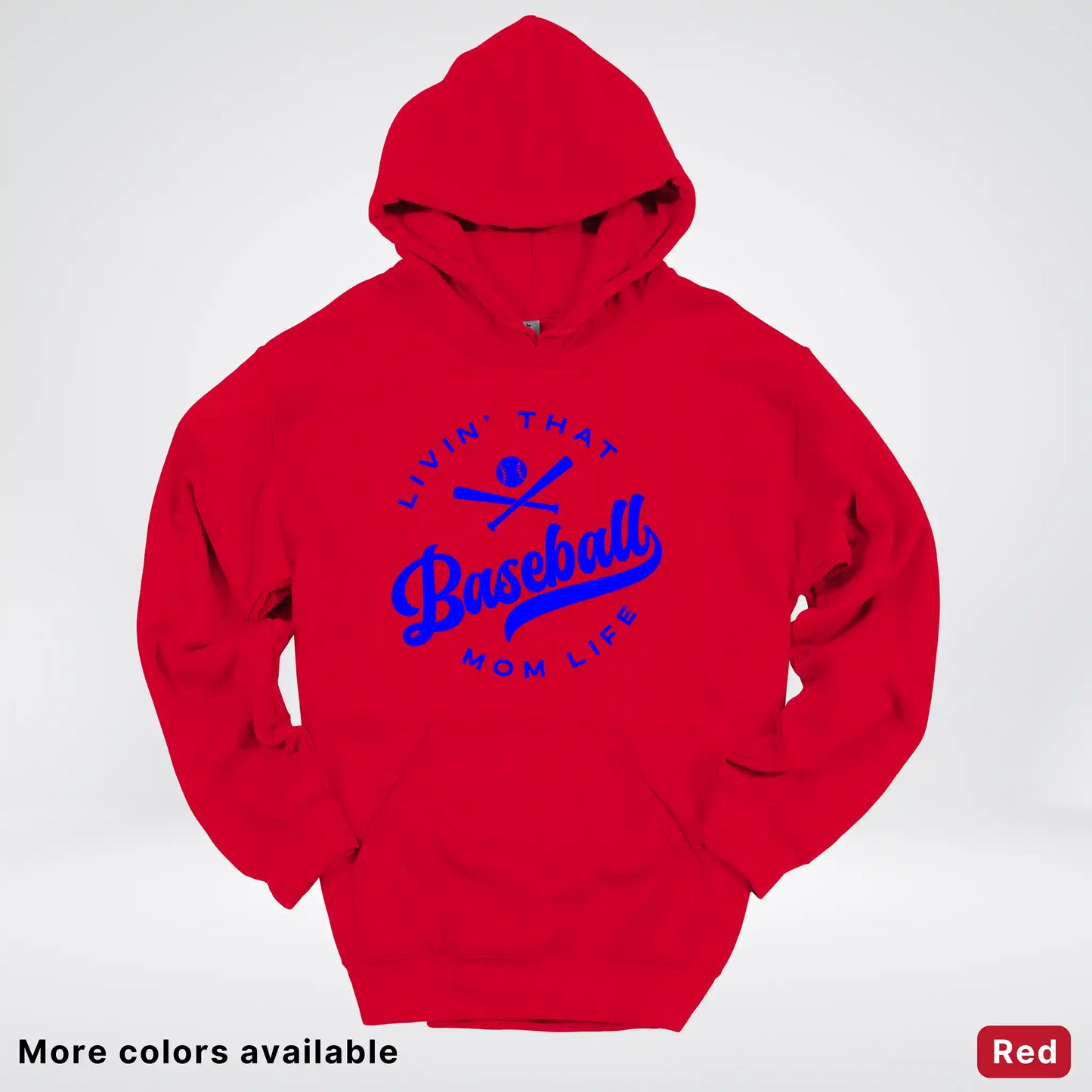 Livin' That Baseball Mom Life - Blue Design - Hoodie
