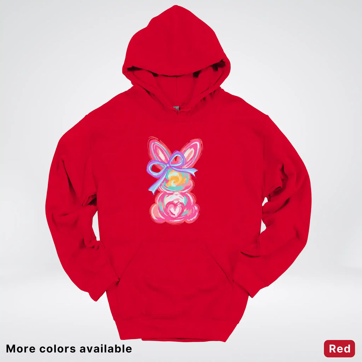 Coquette Easter Bunny – Pastel Bow Bunny Spring Graphic - Hoodie