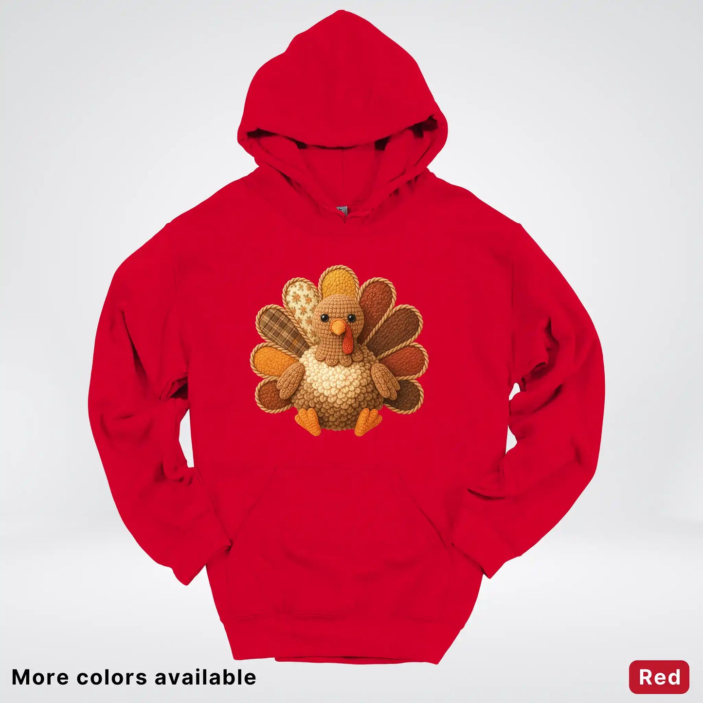 Fall Turkey Hook Yard Faux Hoodie