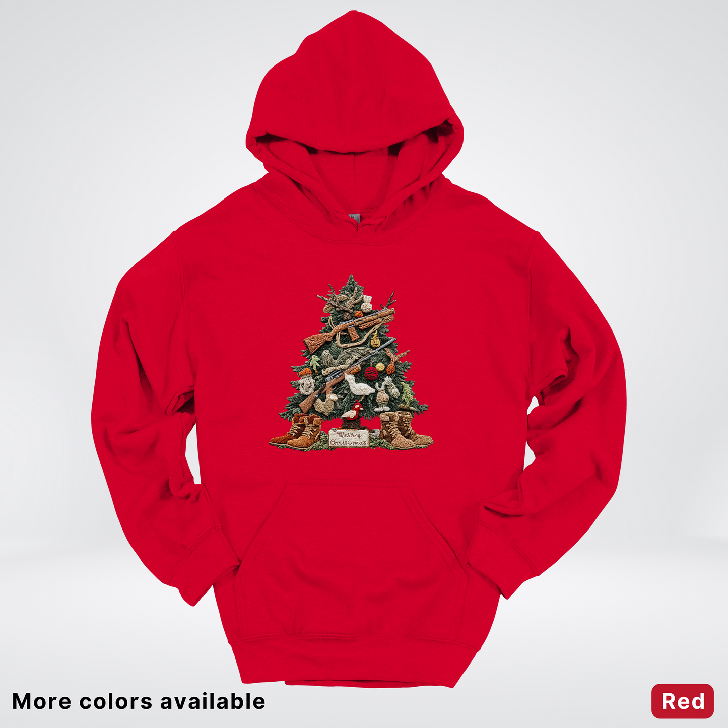 Rustic Holiday Tree & Boots (Hook Yard Faux) - Hoodie