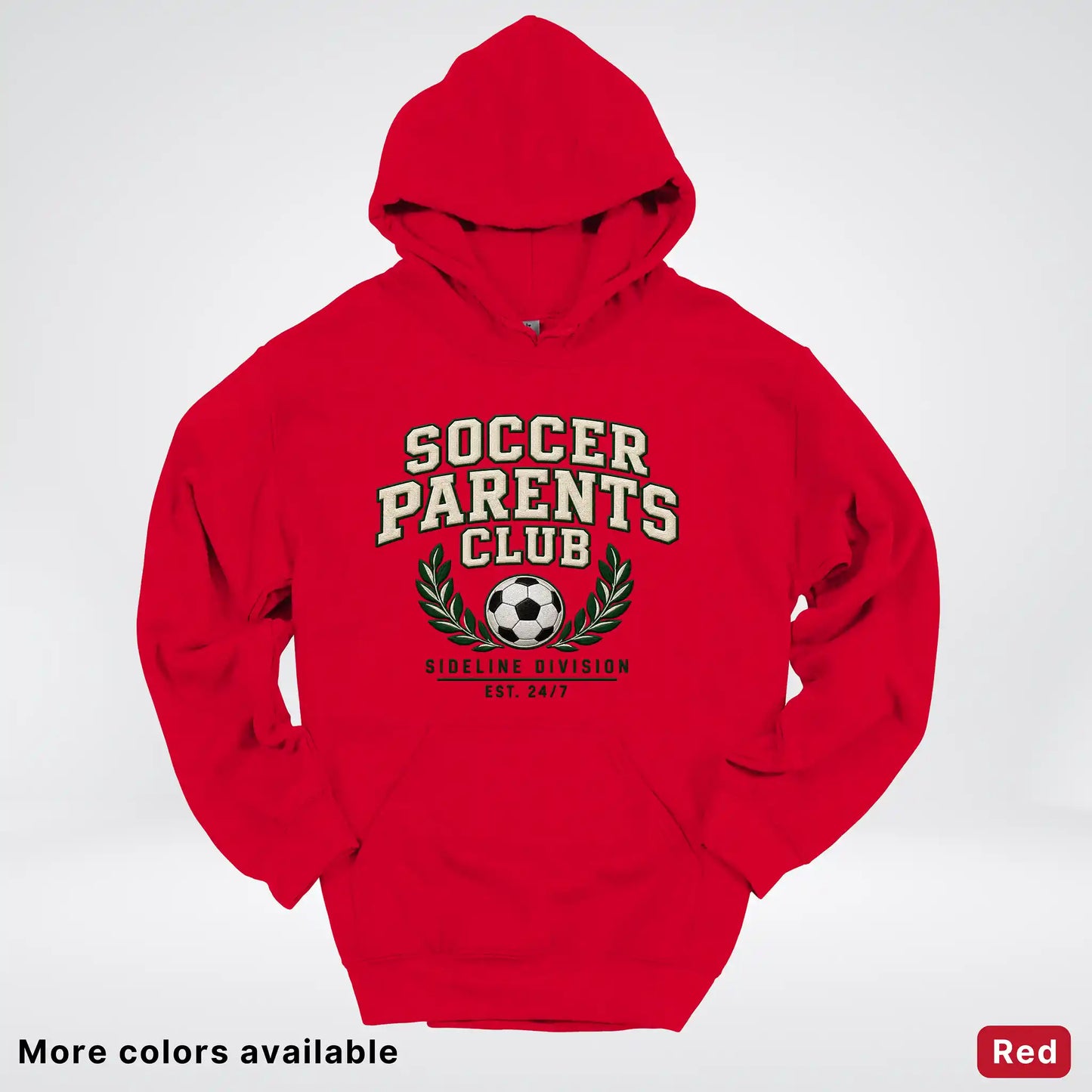 Soccer Parents Club Faux Embroidery Sideline Hoodie