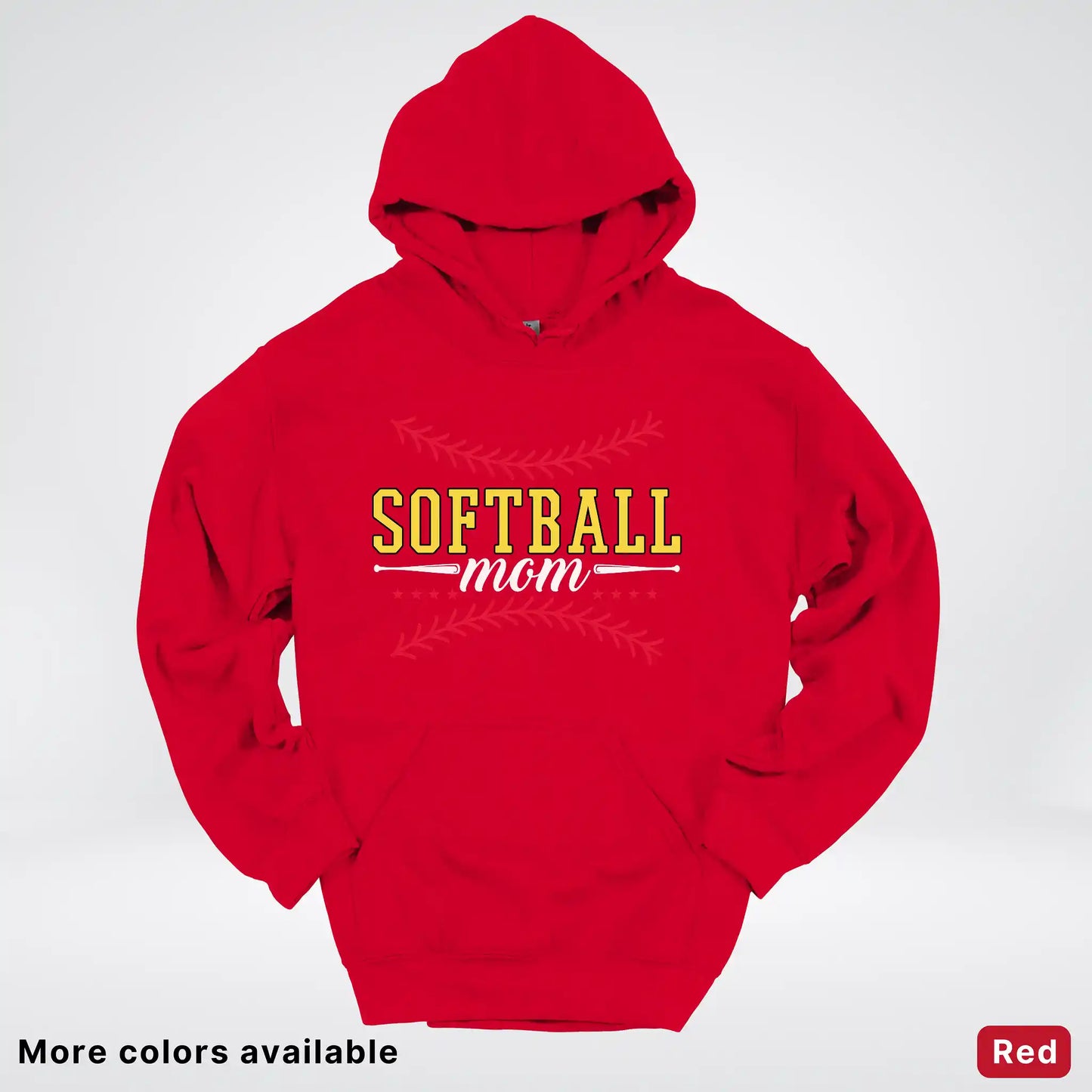Softball Mom - White Design - Hoodie