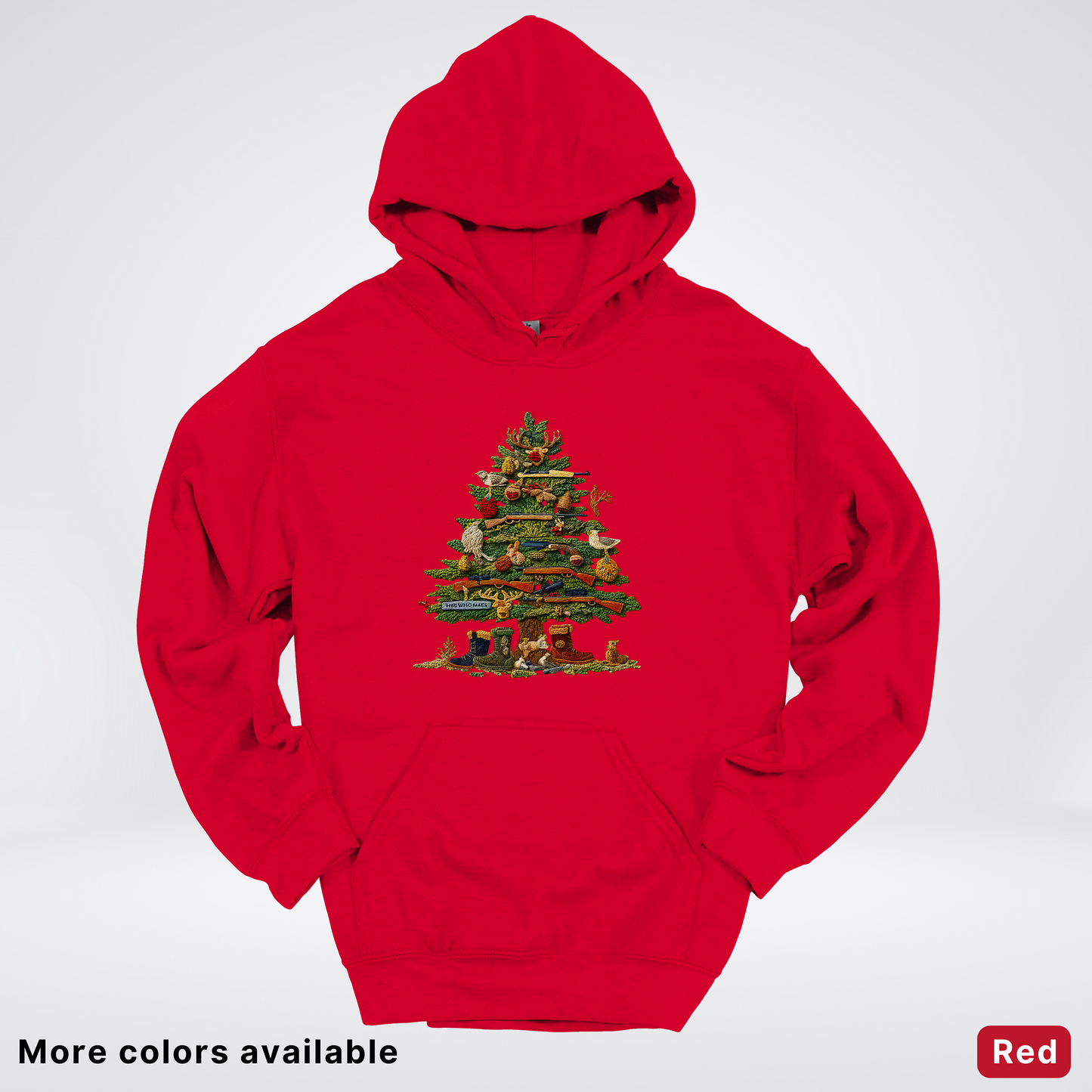 Woodland Critters Christmas Tree Hook Yard Faux - Hoodie