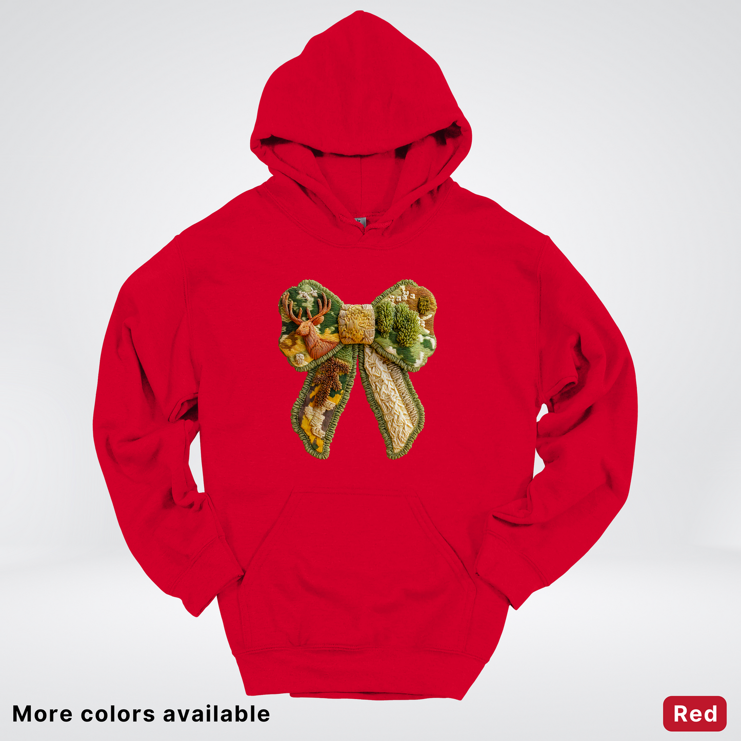 Forest Berry Bow Hook Yard Faux Look - Hoodie