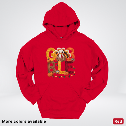 Turkey Gobble Pumpkin Fall Crochet - Hoodie