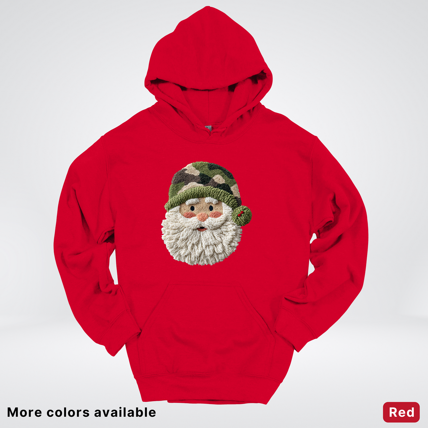 Woodland Santa Face (Hook Yard Faux Texture) - Hoodie