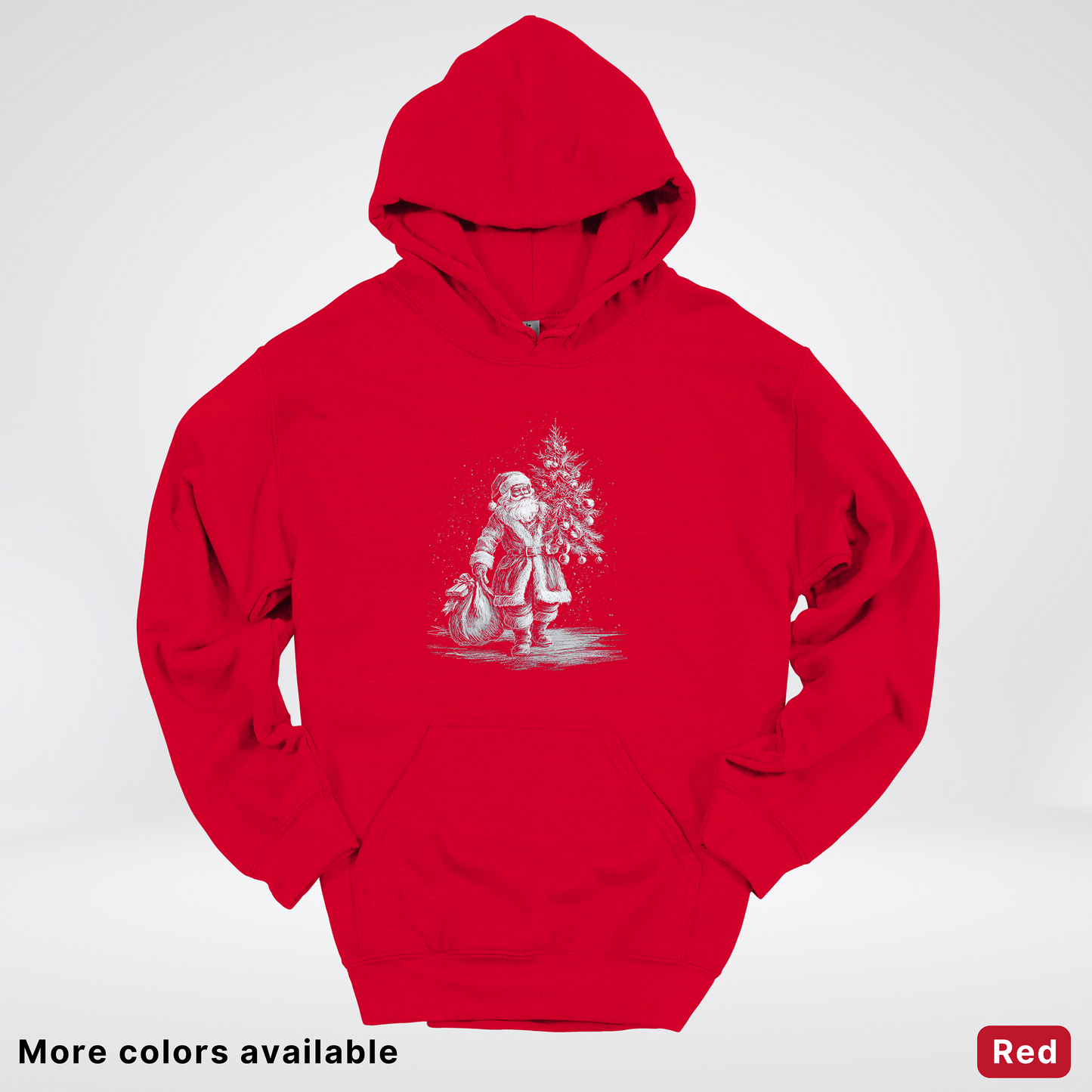 Vintage Santa with Christmas Tree - Hoodie