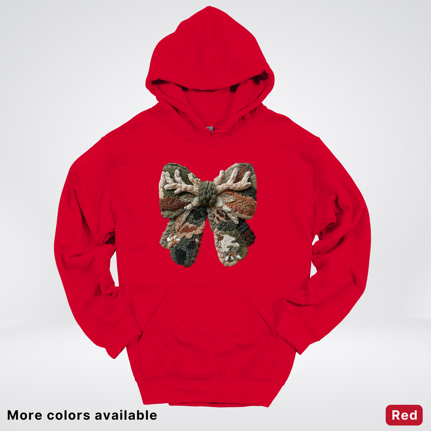 Woodland Winter Bow Hook Yard Faux - Hoodie